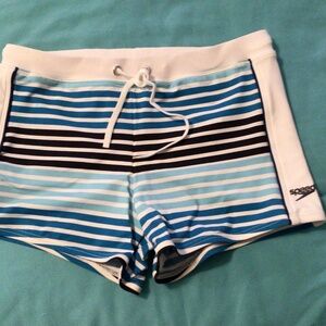 Speedo, trunk, blue stripes, medium